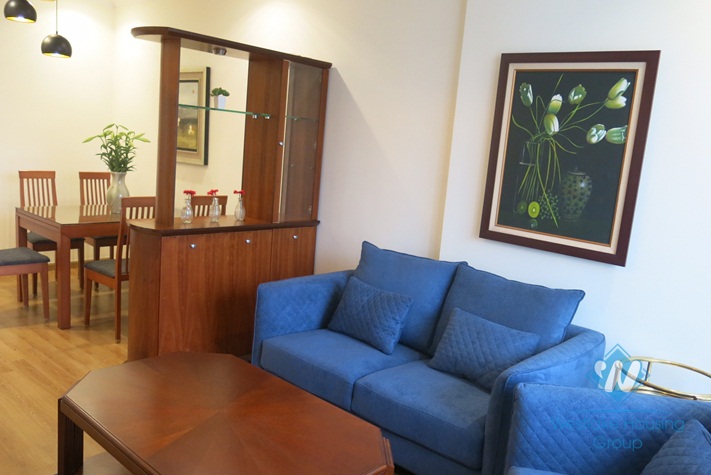 Two bedrooms with very large balcony for rent in Vinhomes Nguyen Chi Thanh, Ha Noi